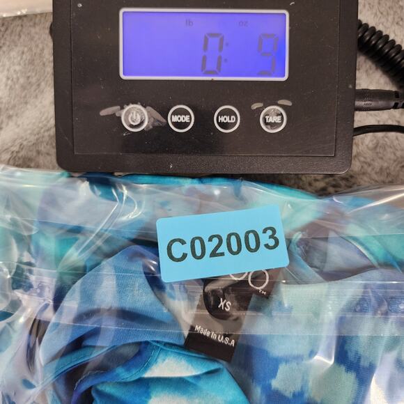 CLARA SUN WOO Top Womens XS Blue Purple Watercolor Neck Cut-Out Asymmetric Tunic - Picture 10 of 10